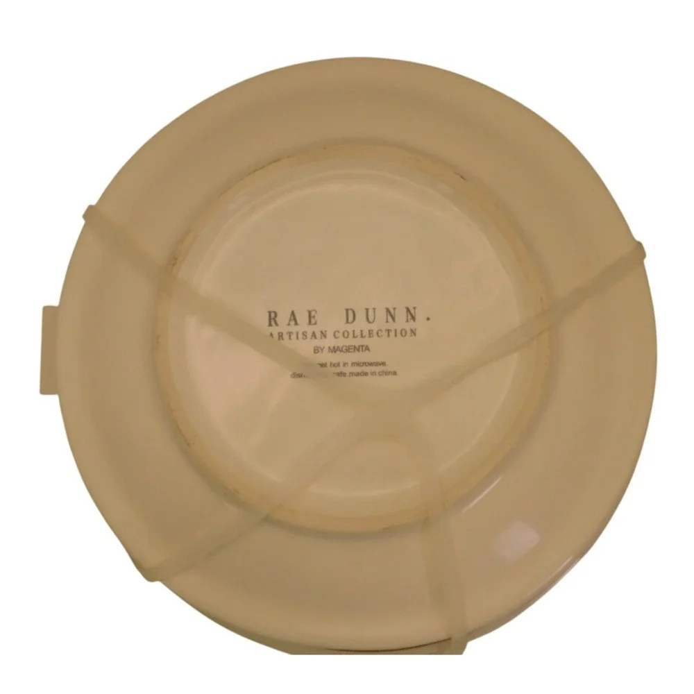 Rae Dunn Artisan Collection Magenta Bloom Appetizer Plates Set‎ of 4 6'' HG8 201